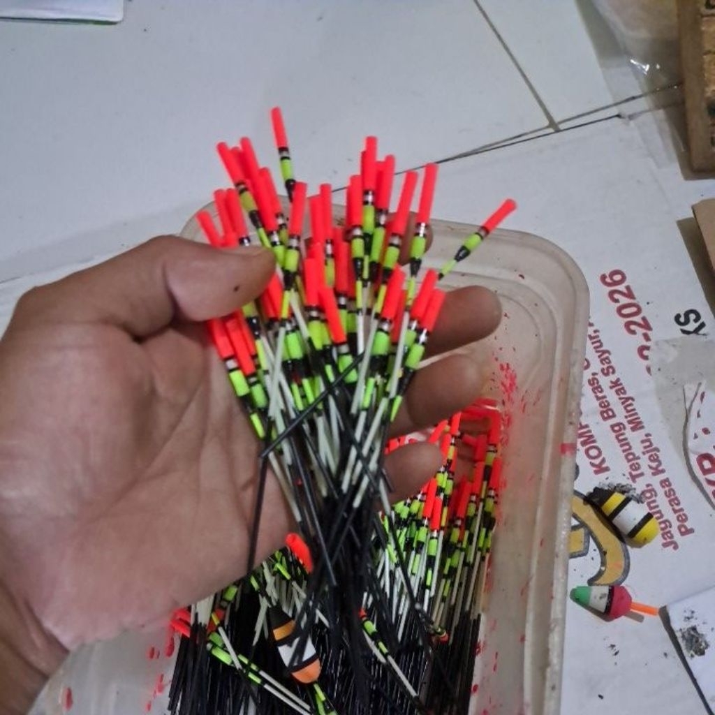 stik fiber pelampung pancing 12 cm , 25 cm, 30 cm bisa pasang lampu starlet 25 pcs