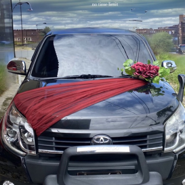 (Ready kirim sekarang) Bunga mobil pengantin, Bunga hias mobil pengantin, bunga dekor mobil penganti