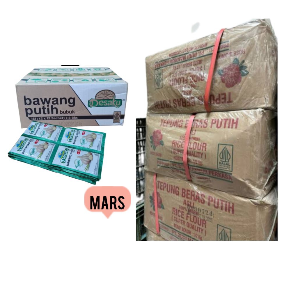 

MARS TEPUNG BERAS,KETAN ROSEBRAND 500gr DAN PENYEDAP MERK LAINNYA