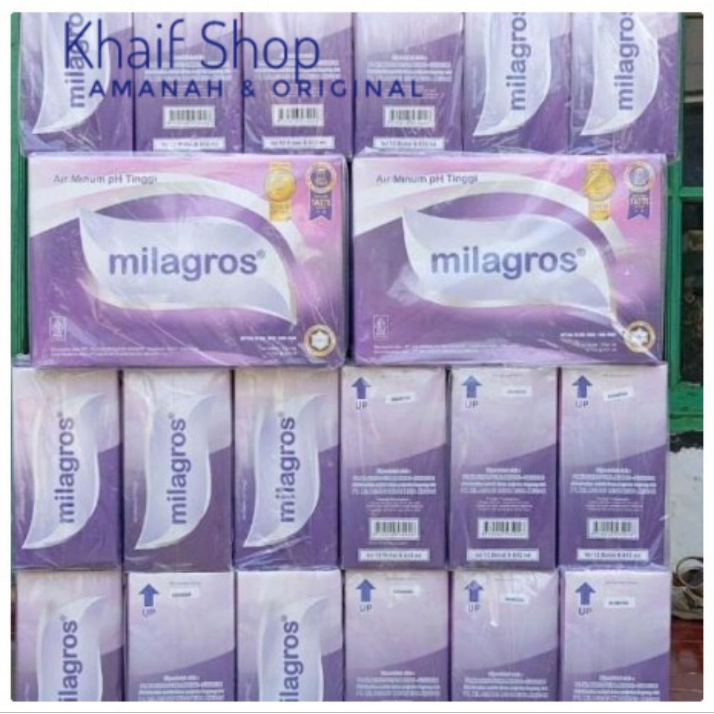 

Milla gros Air PH tinggi Air mineral beralkali Per Dus 12 botol