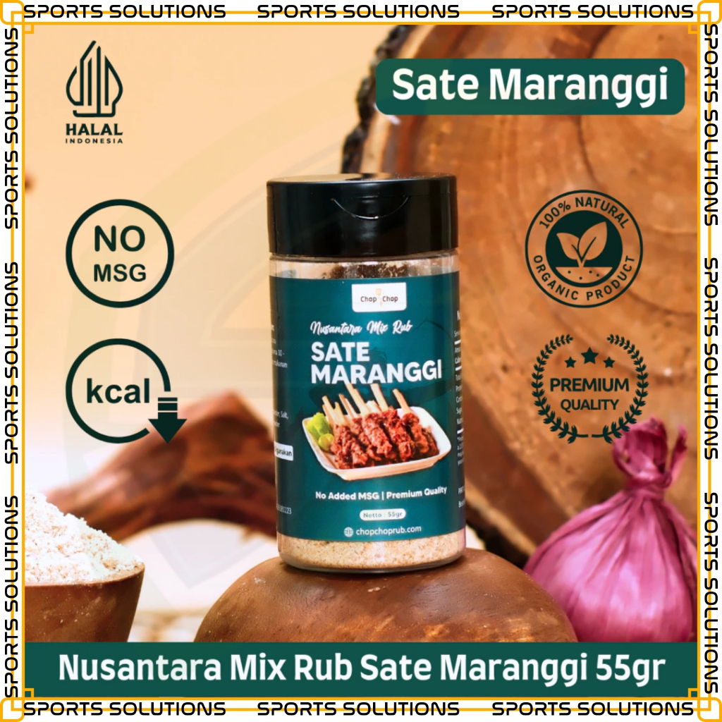 

CHOPCHOP Nusantara Mix Rub Sate Maranggi 55gr - Bumbu Serbaguna No Msg Untuk Diet / Chop Chop Bumbu Diet Bekal Anak, Bekal Suami SEHAT DAN BERGIZI