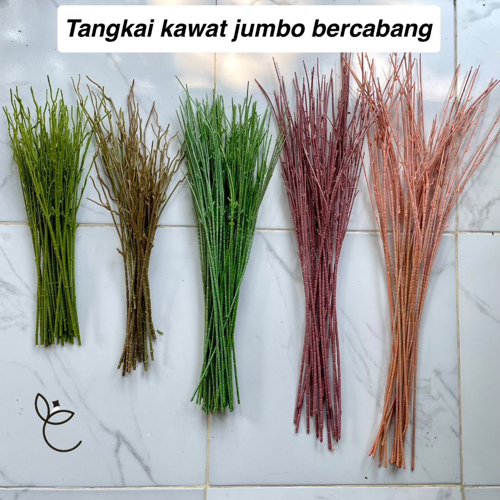 CIGALLERY Kawat tangkai bunga cabang besar kawat tangkai jumbo kawat tangkai bunga besar