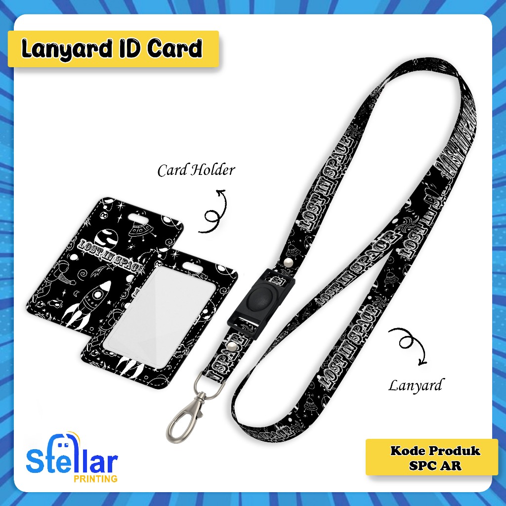 

[LANYARD ID CARD] Strap Lanyard Card Holder Lost In Space tali hp - gantungan kunci - Id card