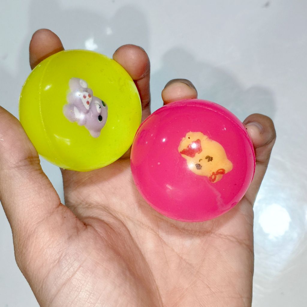 Bola Bekel Karet Besar Ukuran Diameter 4cm [2 pcs]