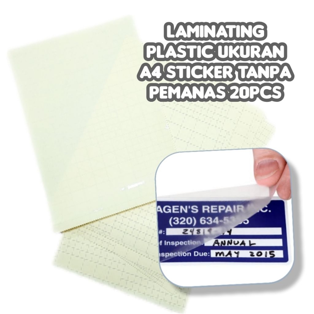 

Laminating Sticker Tanpa Pemanas A4 20 lembar