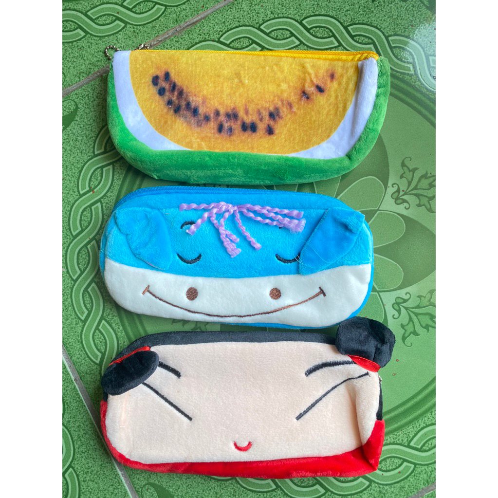 

ACC tempat pensil kain karakter / kotak pensil / pouch bentuk lucu anak resleting