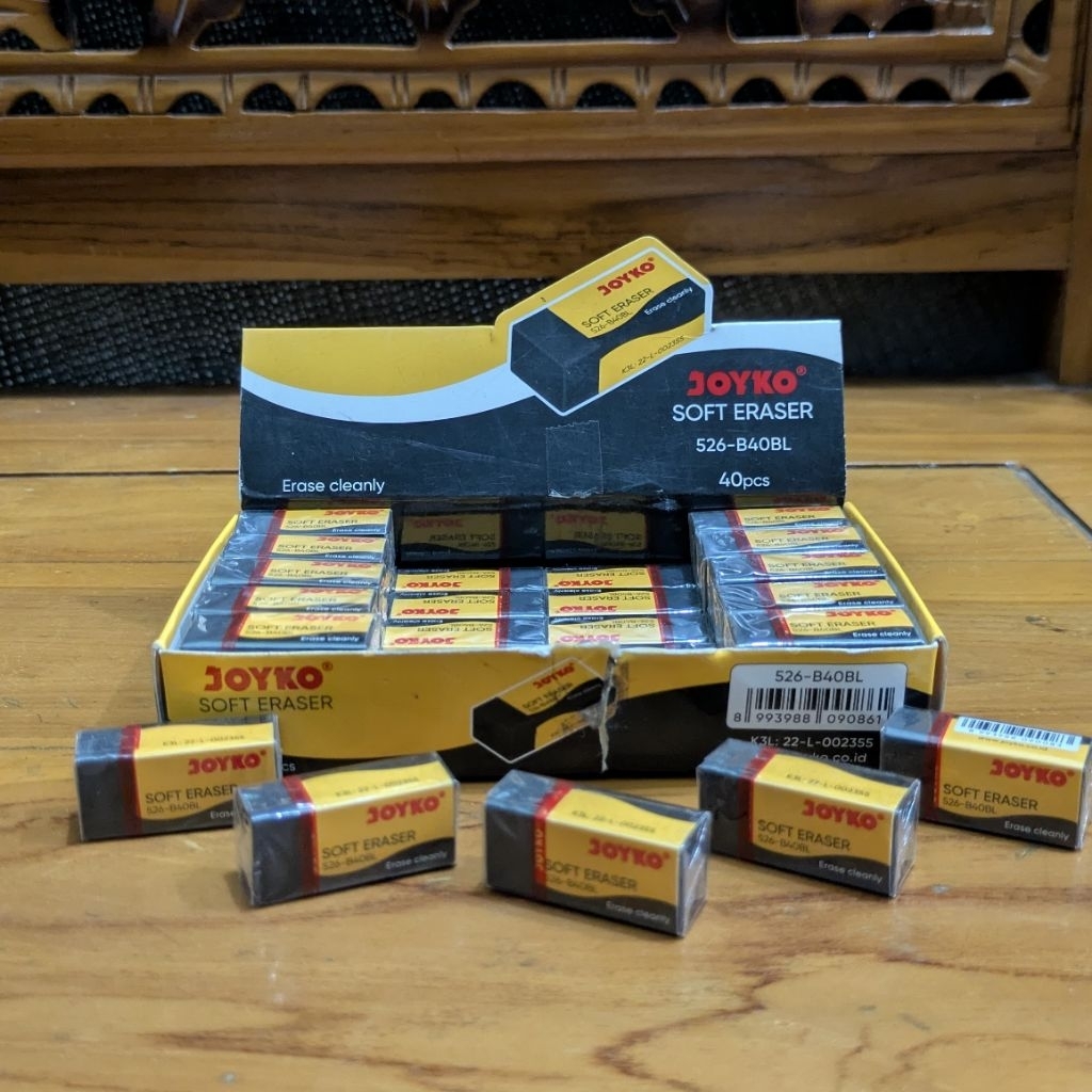 

PENGHAPUS Joyko 526-B40BL /Pcs SOFT ERASER Black Paling Murah