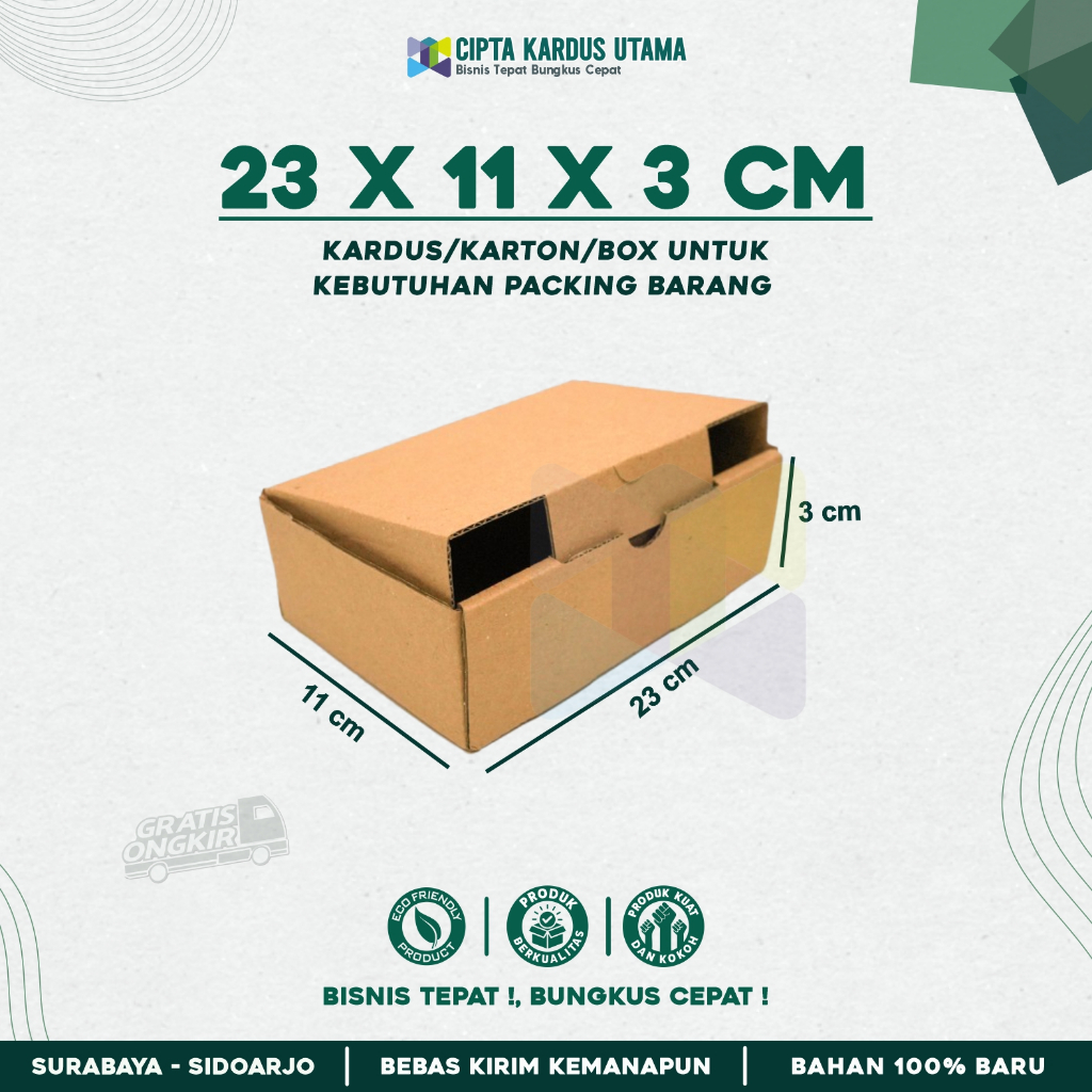 

Box Packing 23x11x3 / Kardus Packing / Karton Packing
