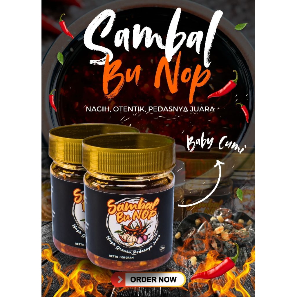 

Sambal Baby Cumi by Bu NOP | Nagih Otentik Pedasnya Juara 100gr
