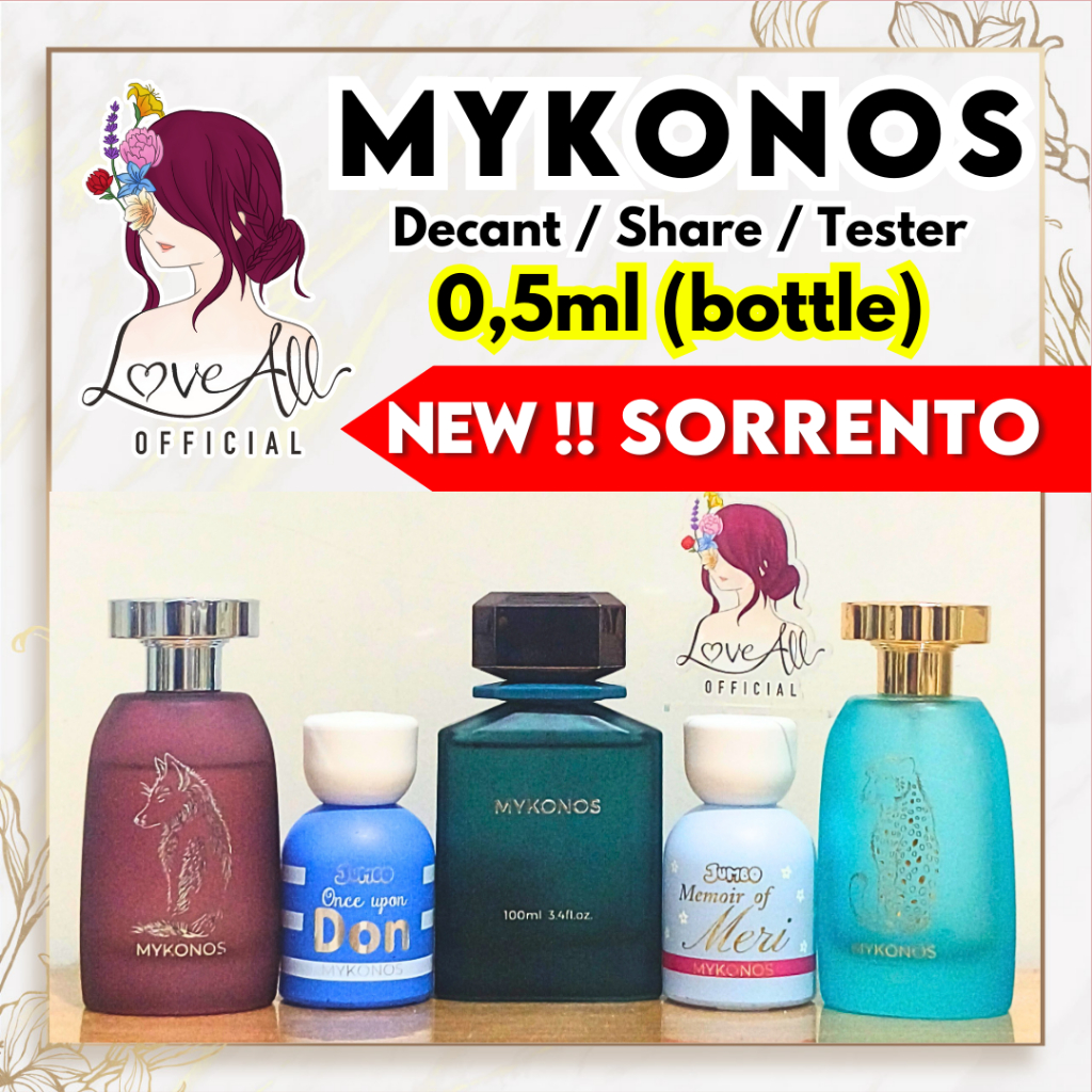 MYKONOS 0,5ml ALL VARIANT Decant Share in Bottle Parfum  Jumbo Once Upon Don Memoir of Meri Dreamsca