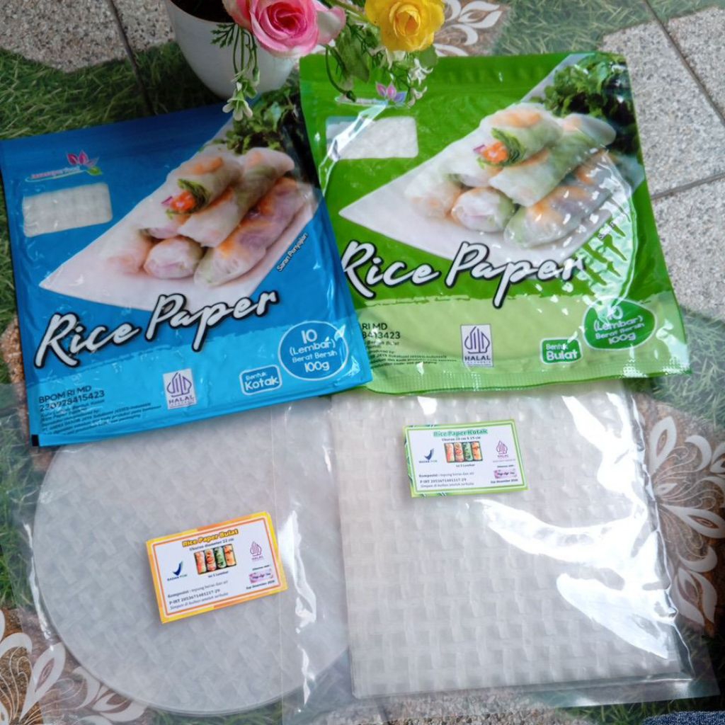 

Rice Paper 10 dan 5 lembar banh trang ricepaper kulit salad diameter 22cm kulit lumpia vietnam kulit lumpia murah halal wrap salad sale promo