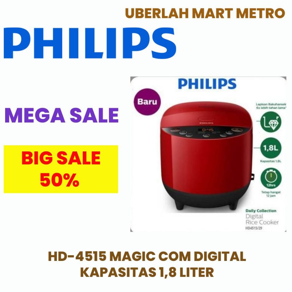 PHILIPS MAGIC COM DIGITAL 1,8 LITER HD 4515