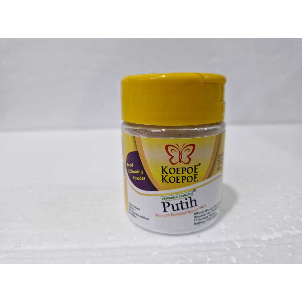 

Kupu2 Kupu Kupu Pewarna Putih / Opaque White / Titanium Dioksida 50g Merk Koepoe