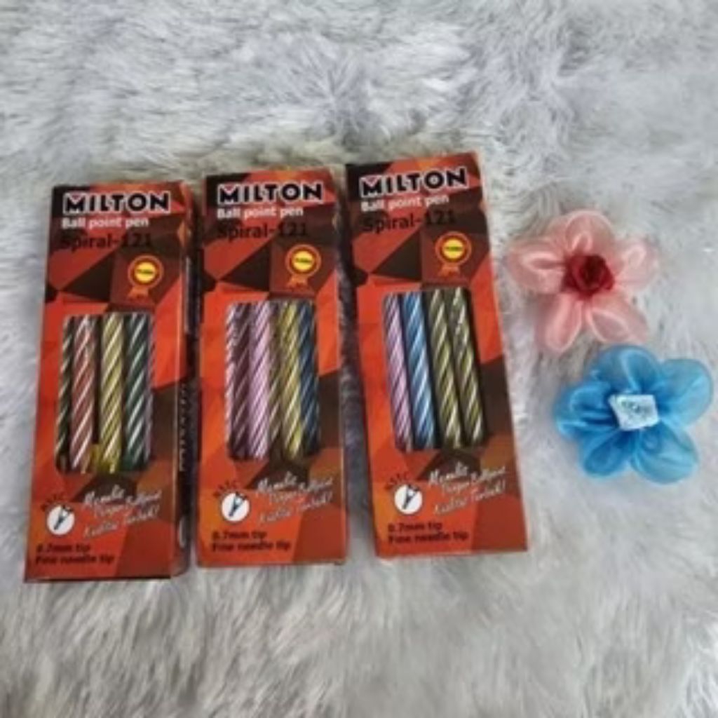 

1paket isi 12 pcs Ball Point Pen Milton / Bulpen Pulpen / Pena