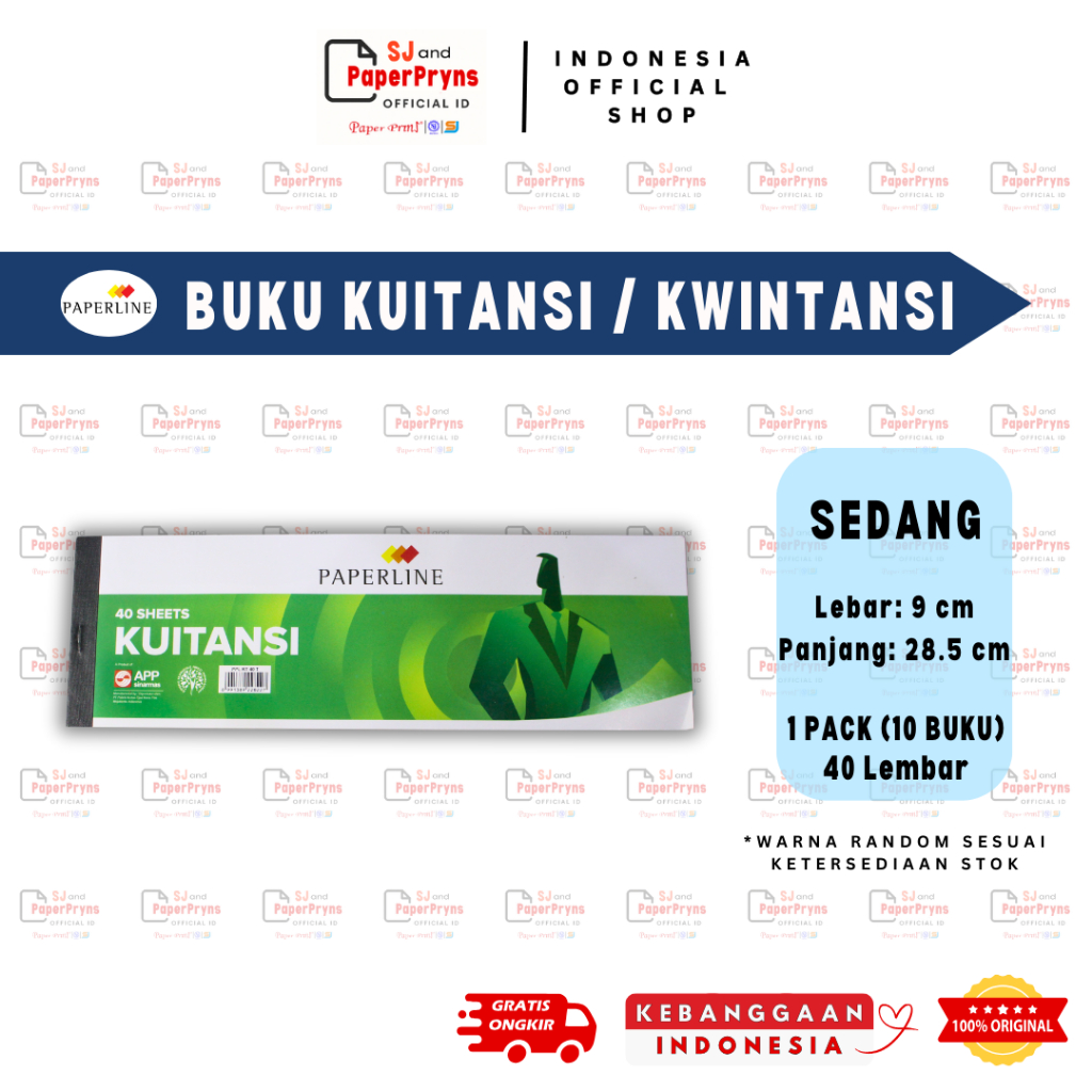 

Buku Kwitansi Kuitansi Paperline Sedang [40 Lembar] – 1 Pack 10 Buku