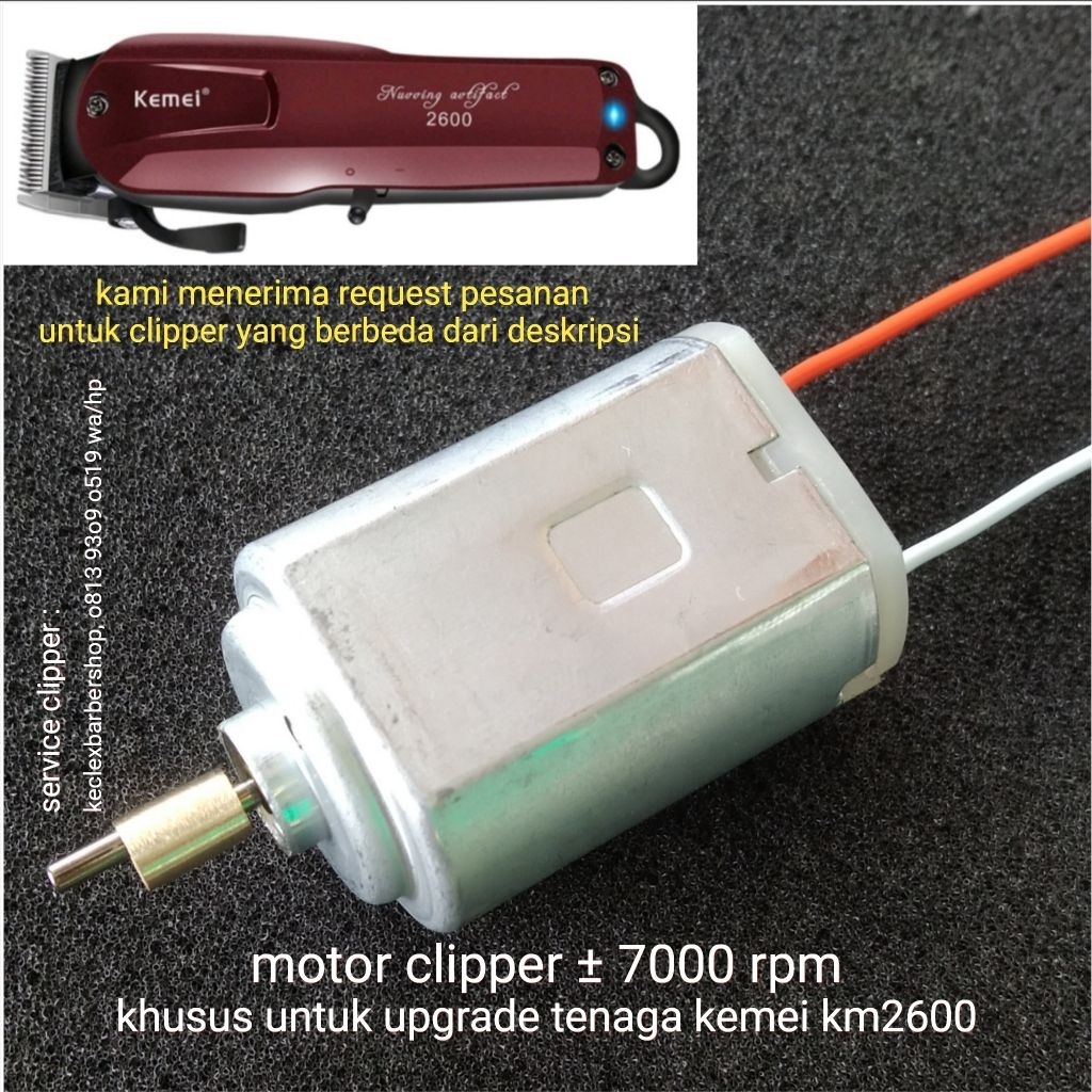 dinamo motor clipper variasi 7000 rpm untuk kemei km2600