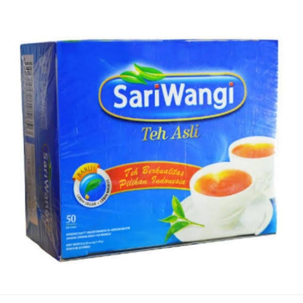 

Sari Wangi Teh Hitam Asli Isi 50 Kantong