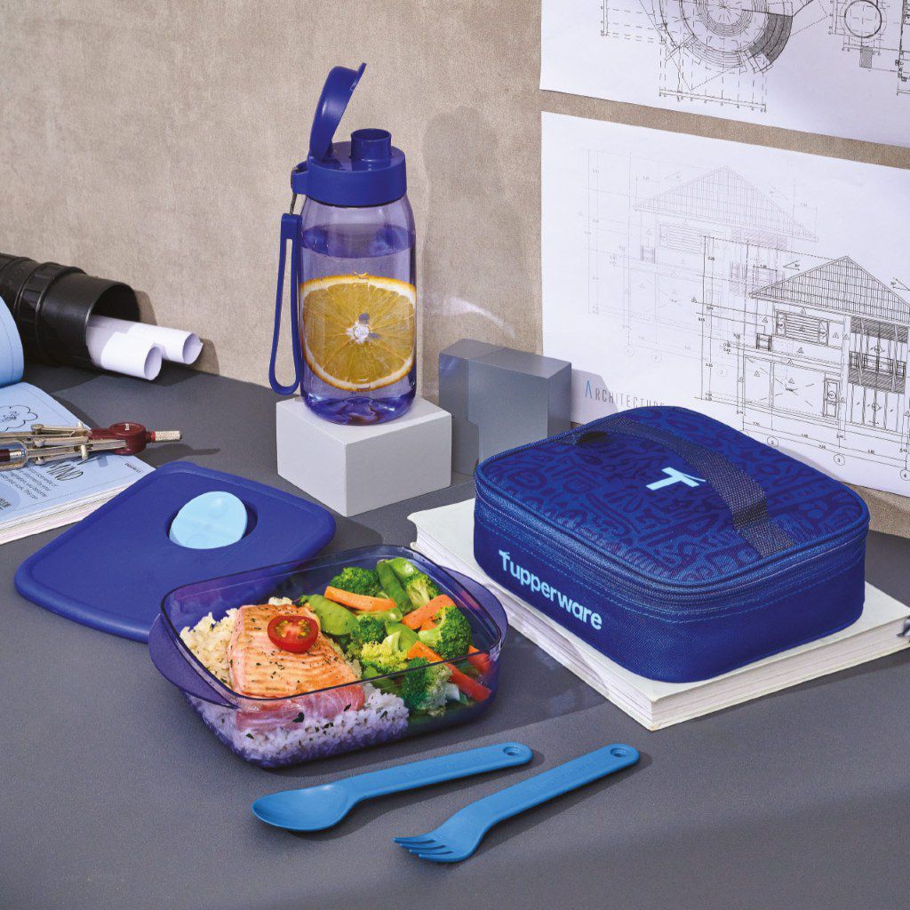 new tupperware urban meal kotak bekal sendok tas bekal
