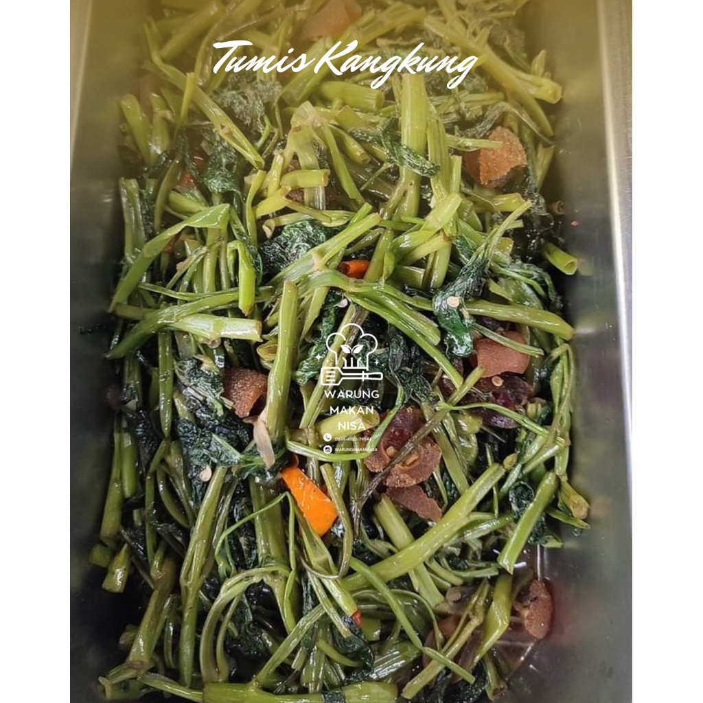 

Tumis kangkung porsi besar 3-4x makan/ masakan fresh sehat praktis
