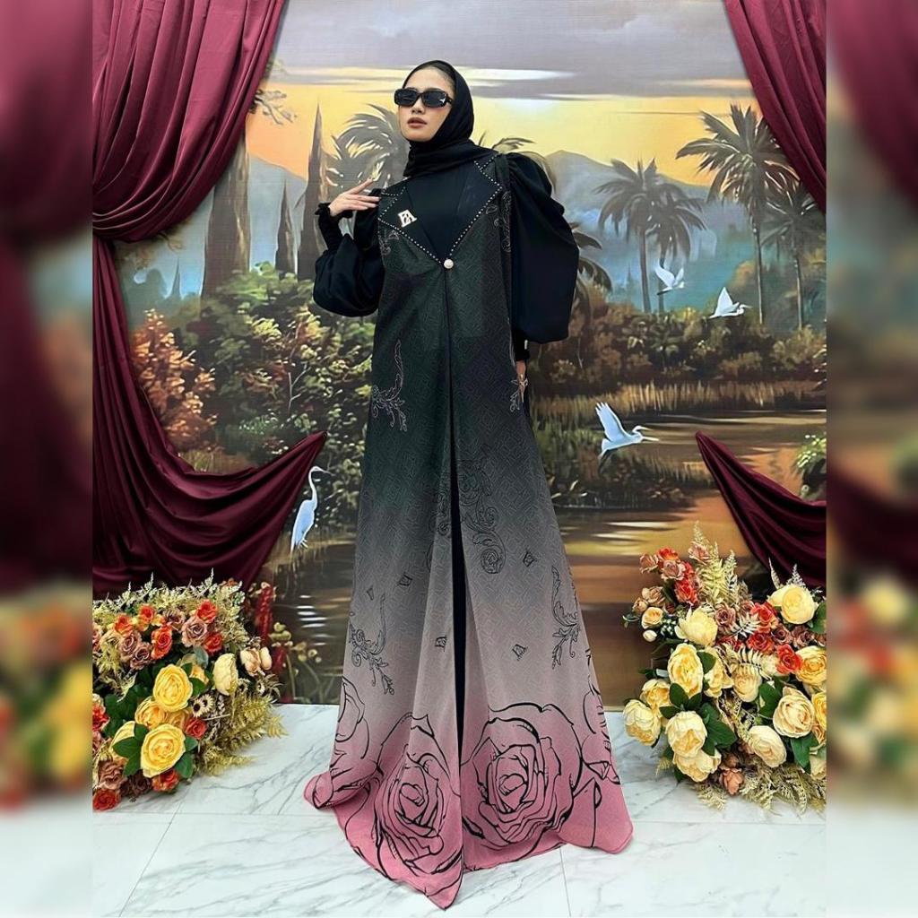 Zafira Dress Material Ceruty Tuan Putri X Vokalux Gamis Only Exlusive By Elly Arsy