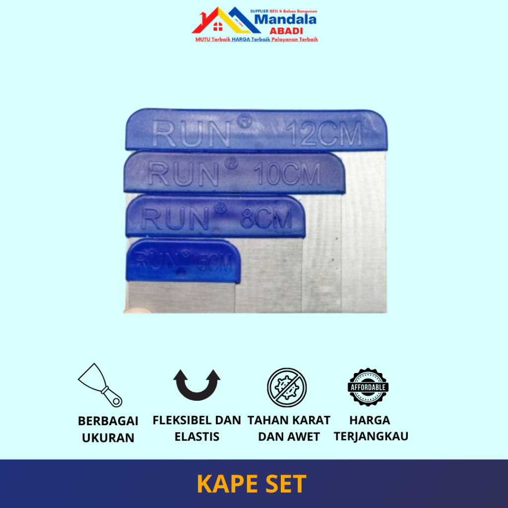 Kape Set Kape Dempul 4 Ukuran