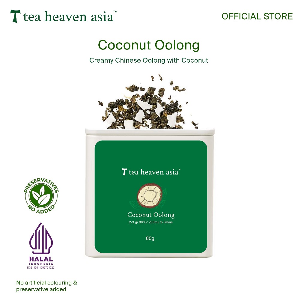 

Tea Heaven Coconut Oolong Artisan Tea Cafe 80gr