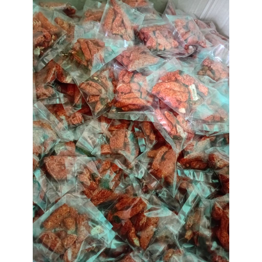 

Basreng pedas daun jeruk kemasan mini kemasan cemilan