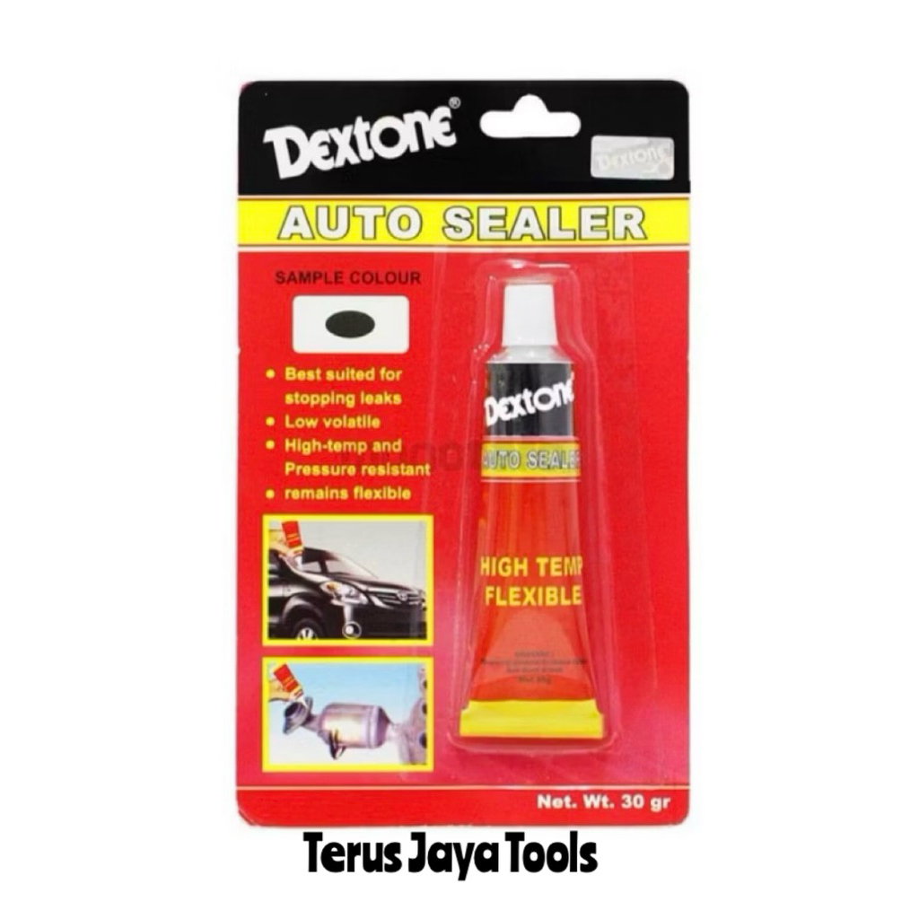 

Dextone Auto Sealer 30gram Silicone Hitam Black Lem Kaca Rubber