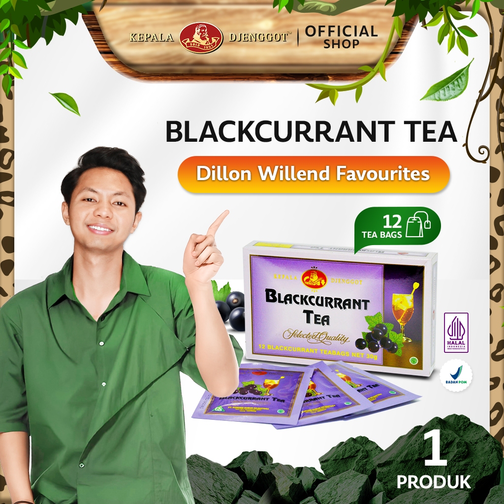 

Kepala Djenggot Blackcurrant Tea Regular 1 Box isi 12's 30 gr - Teh Celup Rasa Buah Blackcurrant
