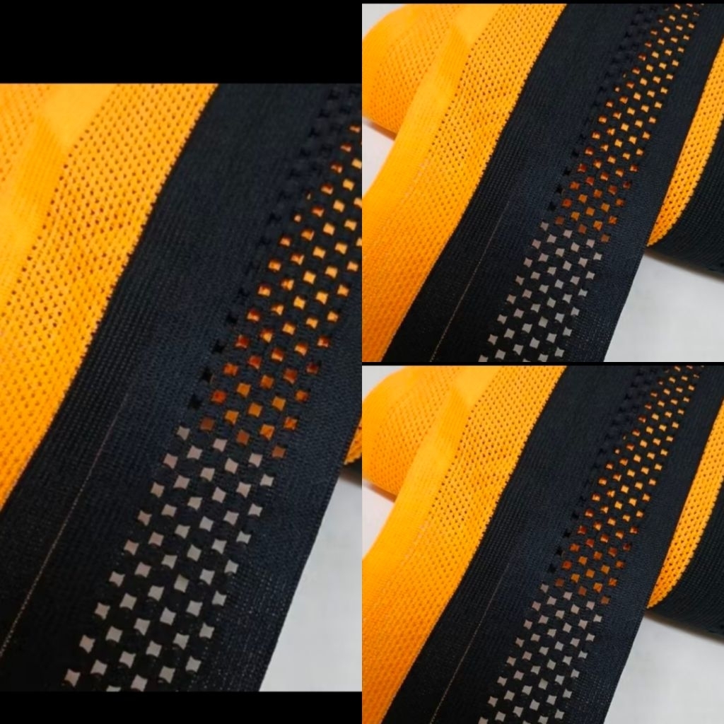 karet elastis 8 cm motif warna gradasi meteran