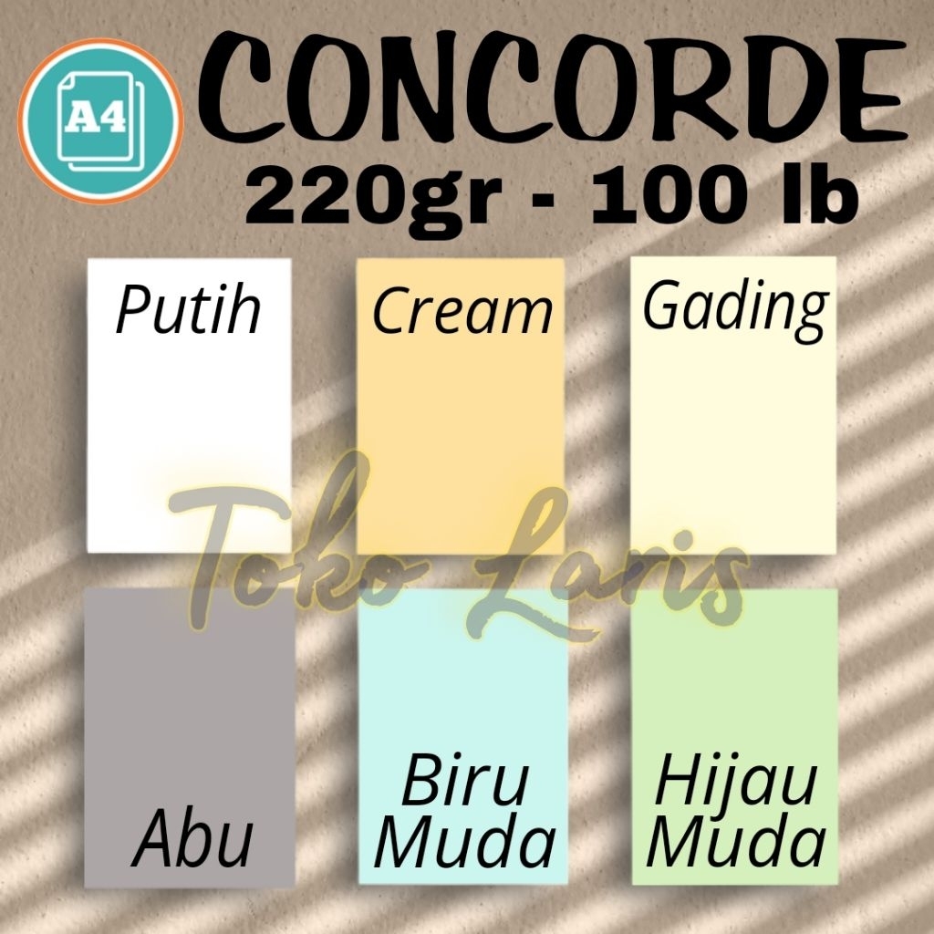 Concorde tebal A4 220gr 100 lembar