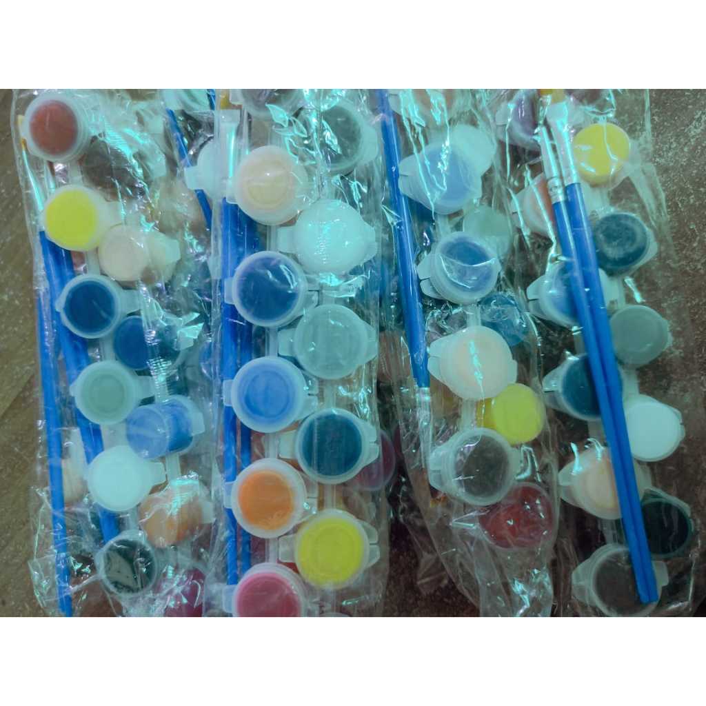 

12 Warna Set Melukis / Cat Akrilik Set 6 Warna / Cat Kanvas Lukis 3 ml Canvas Paint Acrylic Colour