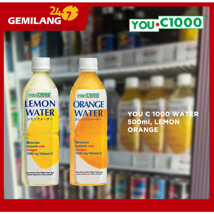 

YOU C 1000 LEMON WATER, ORANGE WATER 500ml