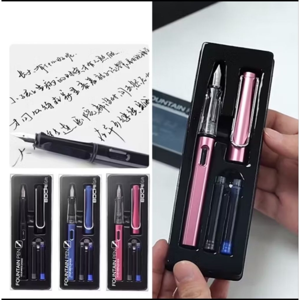 

Set Pena Tinta Fountain 0.38 mm Kualitas Tinggi untuk Menulis/ Hadiah / Sekolah / Kantor