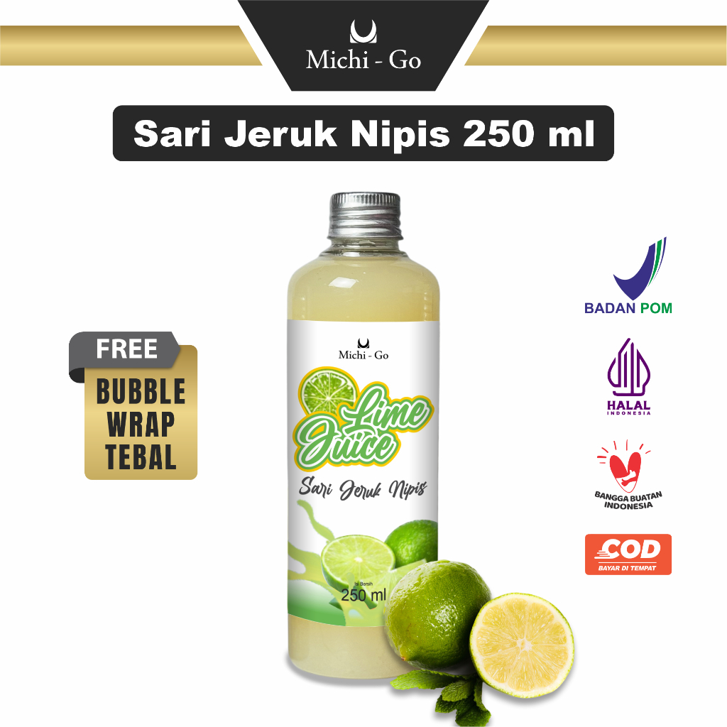 

Michigo - Sari Jeruk Nipis 250ml Murni Asli 100% - Pure Lime Juice Organic Tanpa Pengawet