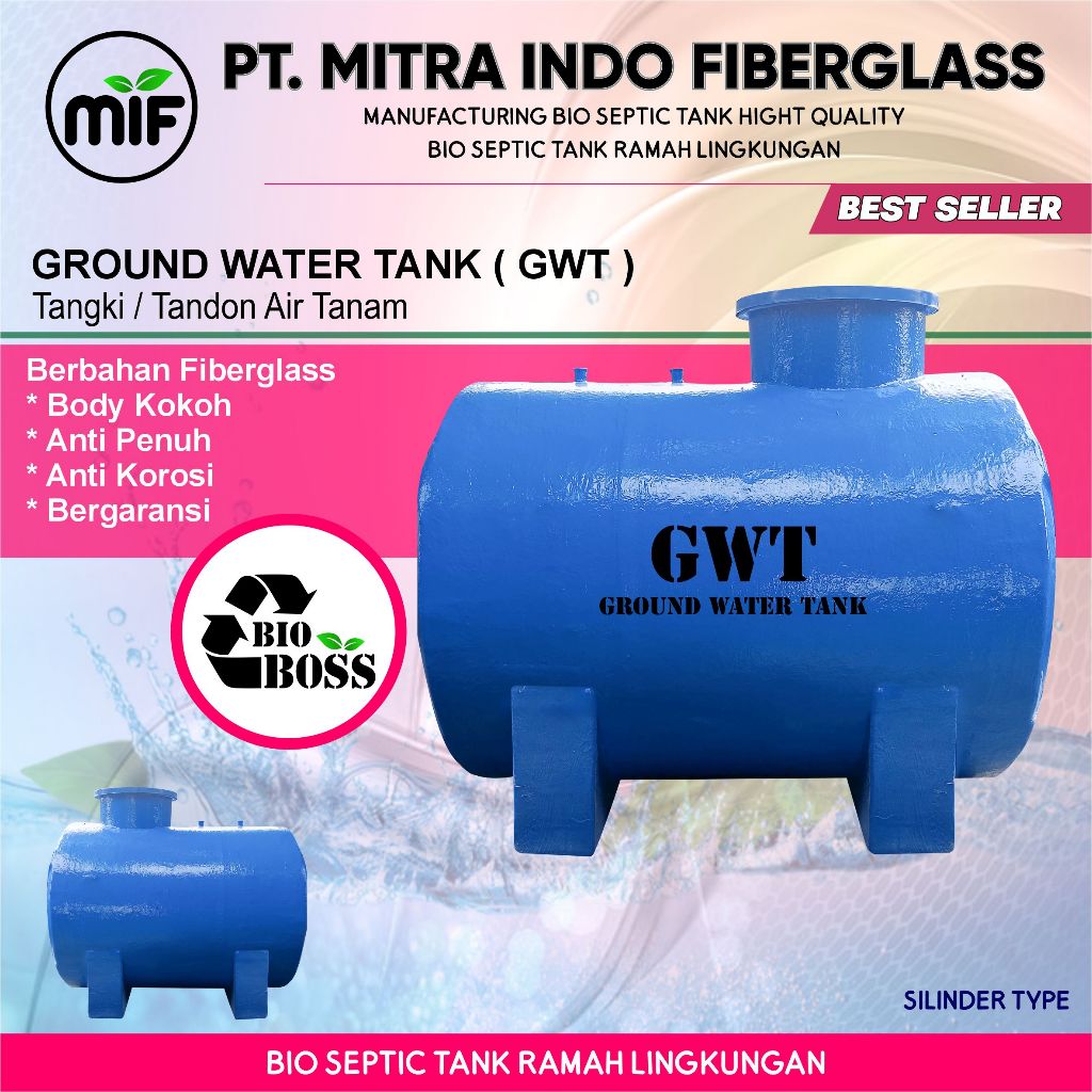 Tangki/Tandon Air Tanam BIOMIF 2000 Liter