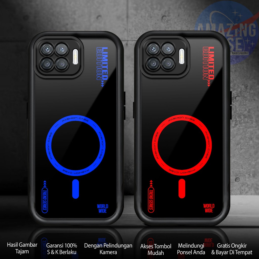 Softcase Glass kaca For OPPO RENO 4F A93 4G F17 PRO RING1 Casing Handphone Case Hp Procamera
