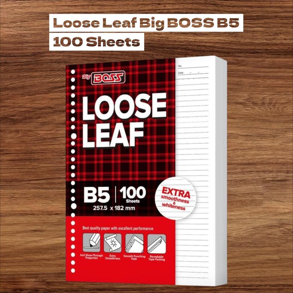 

Loose Leaf Bergaris Big BOSS B5 100 Lembar Refill Kertas Binder