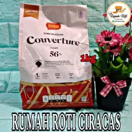 

SCHOKO 56% CUBE KOTAK 1KG CHOCO COKELAT CHOCOLATE DARK COUVERTURE KG HALAL