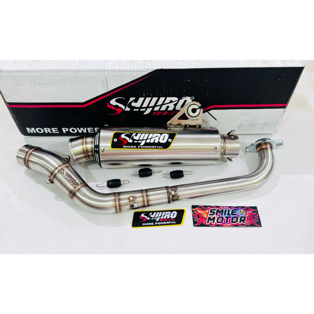 KNALPOT RACING SHIJIRO M3 NMAX NEW NMAX NEO NMAX TURBO AEROX NEW AEROX ALPHA INLET 45