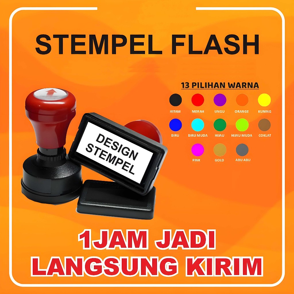 

Cetak, Buat Stempel Warna Flash, Cepat & Berkualitas