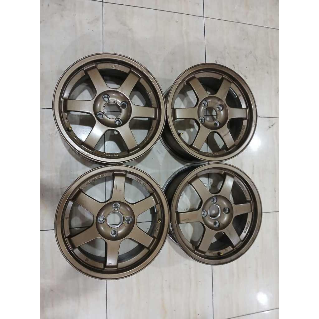 Volk Rays Te37 Ring 15 Baut 4x100 Brio Jazz Mobilio City Balono