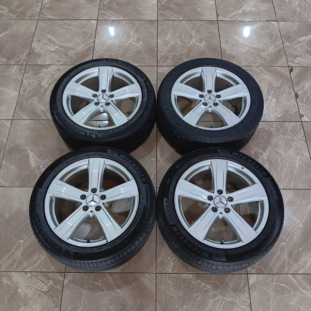 Paket Velg Seken Ban Bonus Original Copotan Mercy Ring 18 Baut 5x112 Ban 255 45 R18