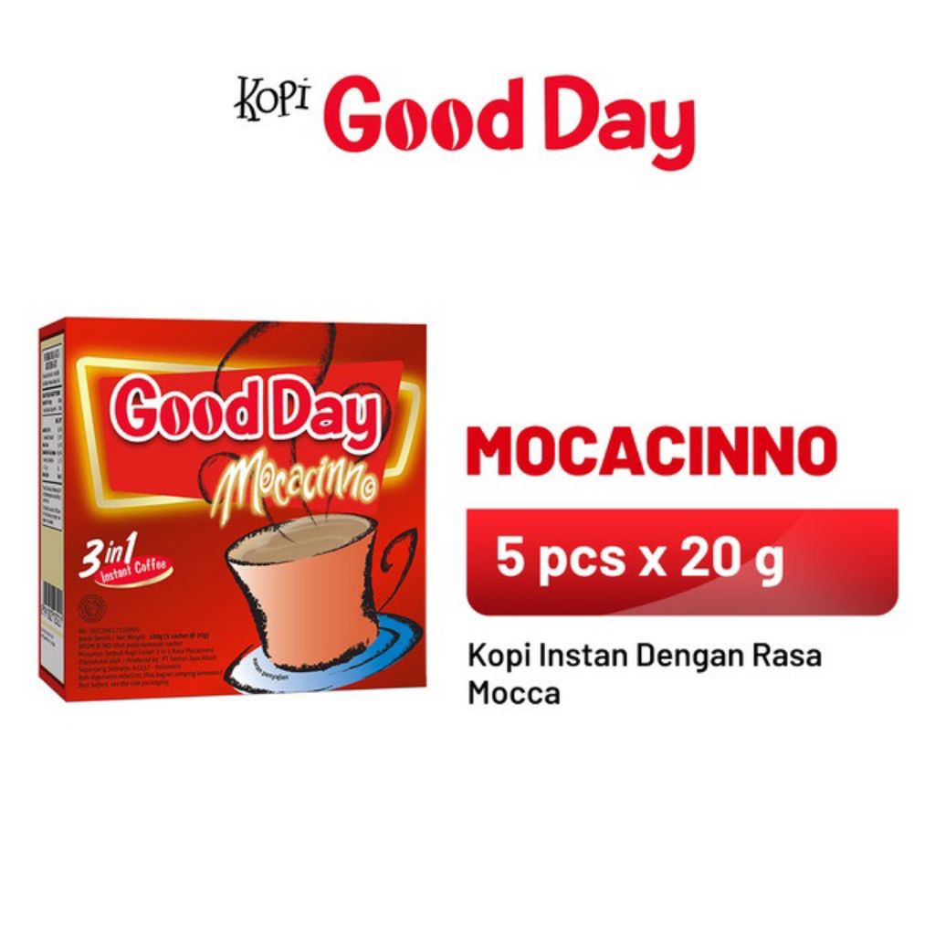 

Kopi Good Day kemasan Kotak 5pcs x 20g