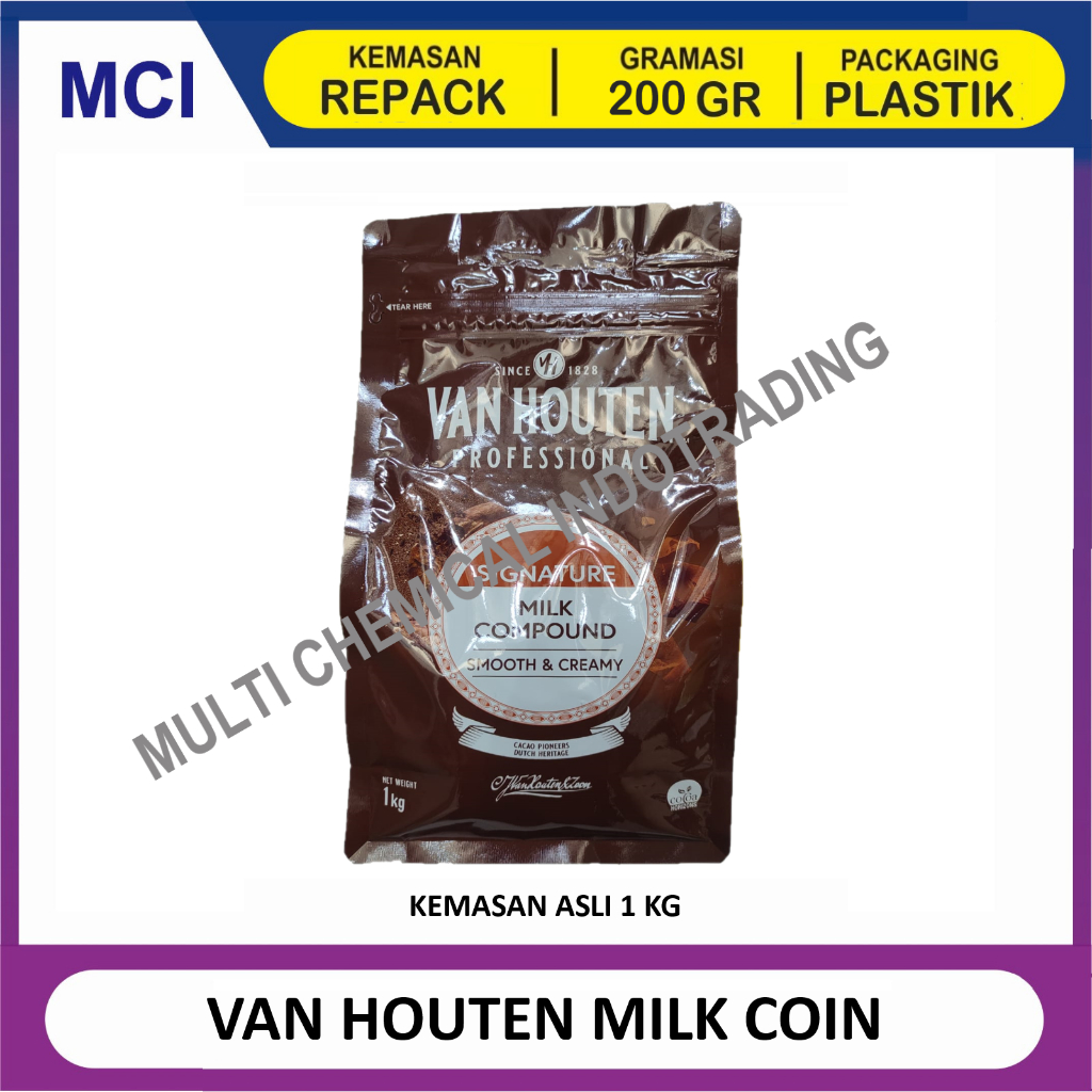 

VAN HOUTEN MILK COIN CHOCOLATE INTENSE BUTTON / COKELAT COKLAT SUSU KOIN - REPACK 200 GR