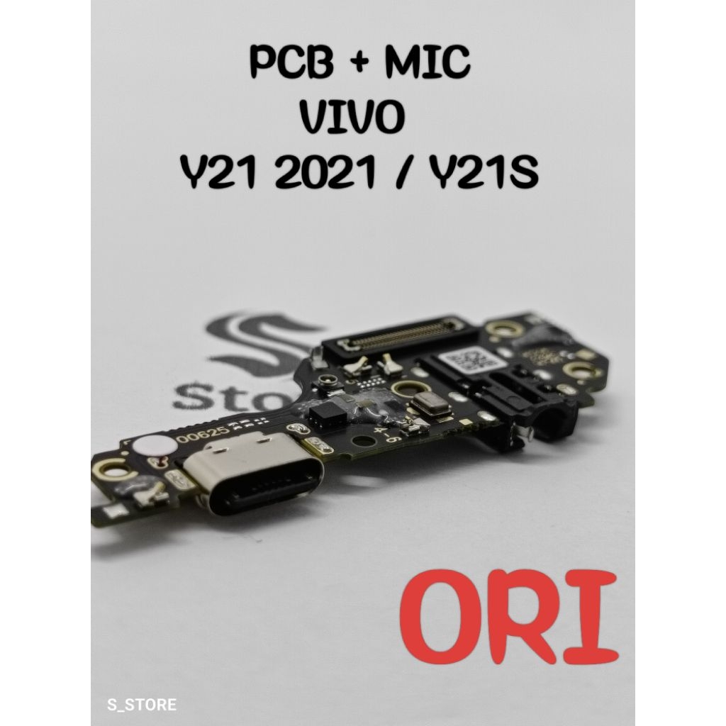 CONNECTOR CHARGER VIVO Y21 2021 / Y21S ORI + IC PAPAN KONEKTOR CAS PCB BOARD VIVO Y21 2021 / Y21S