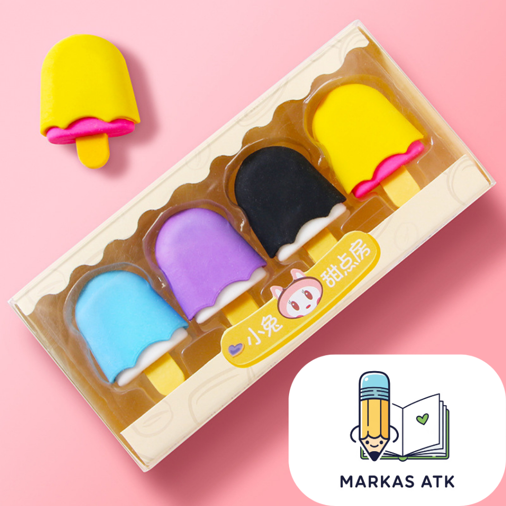 

Penghapus Es Krim 3D 1 Set Isi 4pcs Miniatur Makanan Lucu Unik Untuk Kado Hampers Souvenir Isian Goodie Bag Anak ATK Sekolah Murah COD