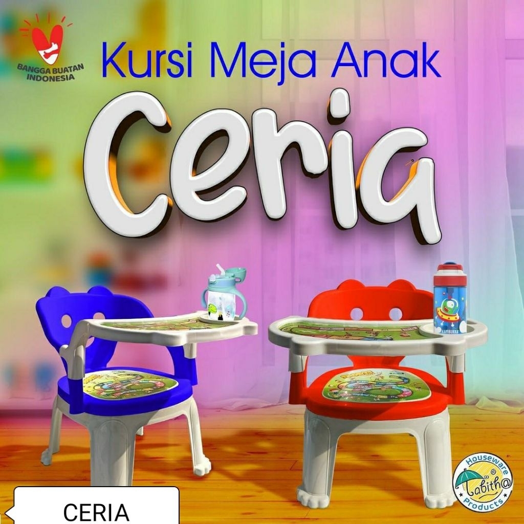 KURSI MAKAN BAYI / KURSI MEJA MAKAN ANAK PLASTIK / KURSI ANAK TABITHA