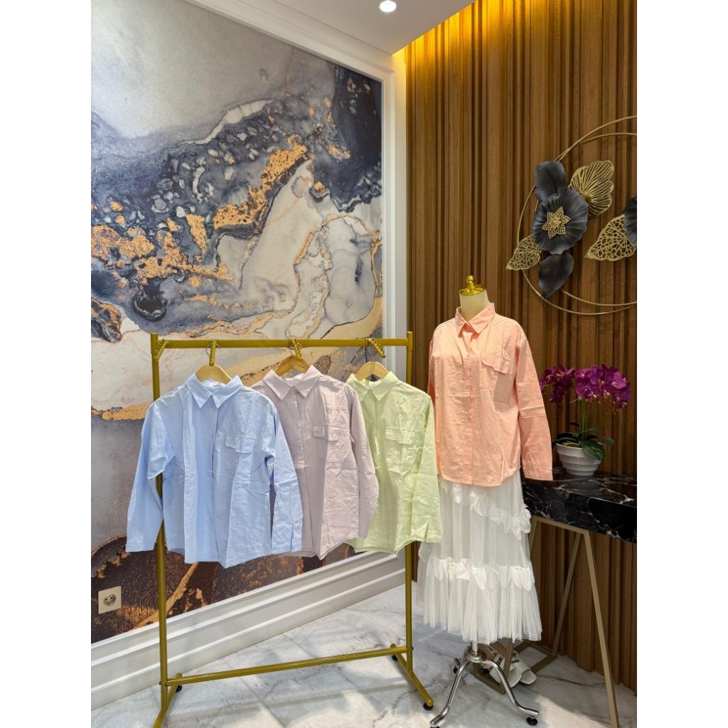 98021 KEMEJA HBT OVERSIZE / KEMEJA HBT ORIGINAL / KEMEJA WANITA OVERSIZE / ATASAN WANITA / KEMEJA HB