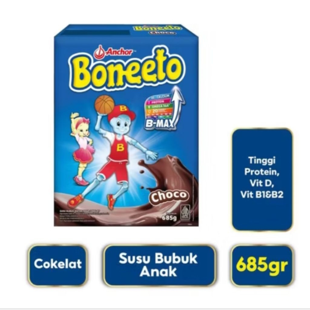 

Boneeto Susu Bubuk Anak Sekolah Rasa Coklat 685Gr (Kemasan Rejeck).